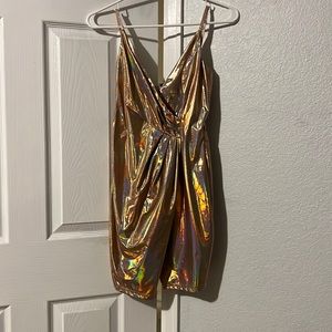 Rosegold holographic dress